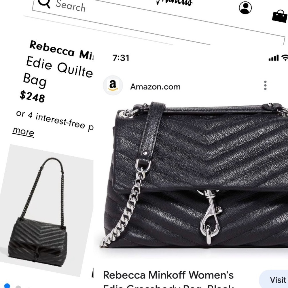 Rebecca Minkoff black leather quilted bag - Picture 4 of 15